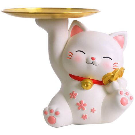 Luxuriöse Katzen-Veranda-Dekoration in Goldmünzenform, Wohnzimmer- und Bürodekoration, 22 x 17 x 18,5 cm