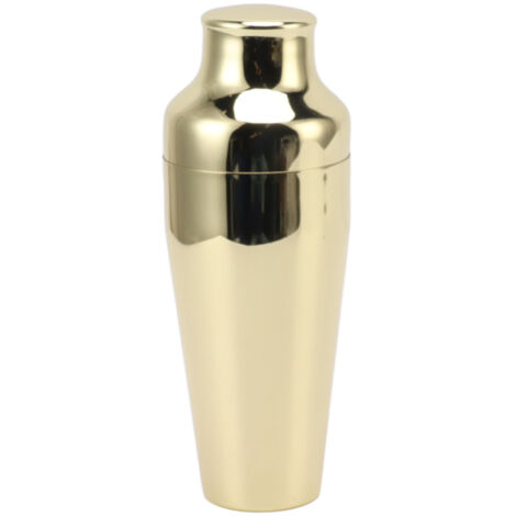 Luxuriöser Cocktailshaker aus Edelstahl 304, goldfarbener französischer Stil für Mixologie