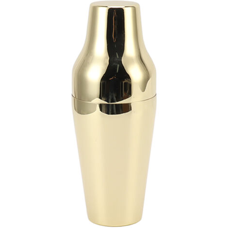 Luxuriöser, zweiteiliger Cocktailshaker aus Edelstahl in Goldoptik, Martini-Stil, für die Hausbar, Camping und Picknicks
