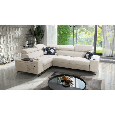 Luxuriöses Ecksofa mit Schlaffunktion MELODY II, für jede Einrichtung Tauro/Freya Beige Links
