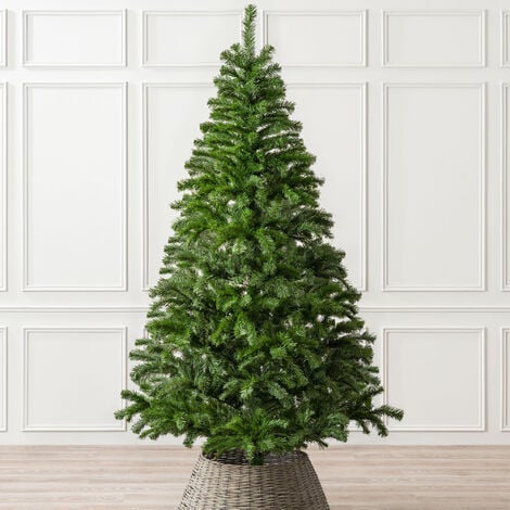 Artificial Christmas Tree Green Pine Spruce With Metal Stand 5ft 6ft 7ft Christow