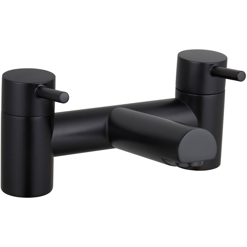 Luxury Black Round Lever Bath Filler Tap