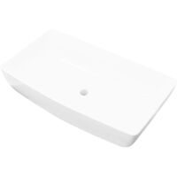 Luxury Ceramic Basin Rectangular Sink White 71 x 39 cm