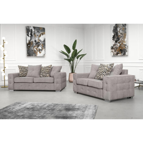 Luxury Erith 3+2 Sofa Set - Brown