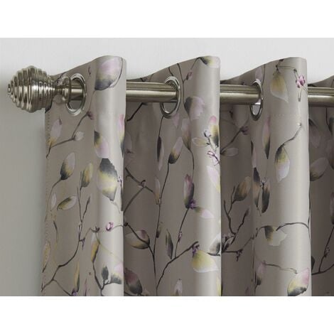 Luxury Living Blossom Bud Thermally Efficient Blackout Unlined Eyelet 66x72" Curtain Pair