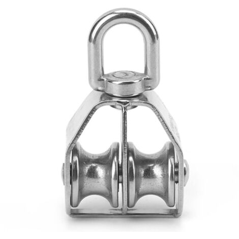 Luxury Marine Poulley Double Roue Soulevant L'acier Inoxydable pour les Yachts, Outils de Chargement.
