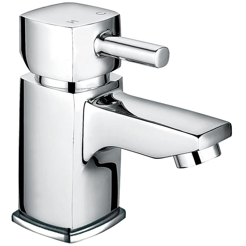 Luxury Modern Cube Mini Mono Basin Mixer - Chrome