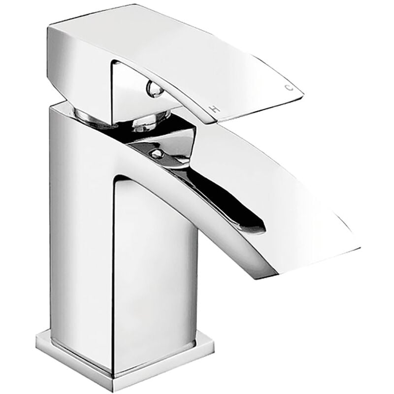 Luxury Modern Curve Mini Mono Basin Mixer - Chrome