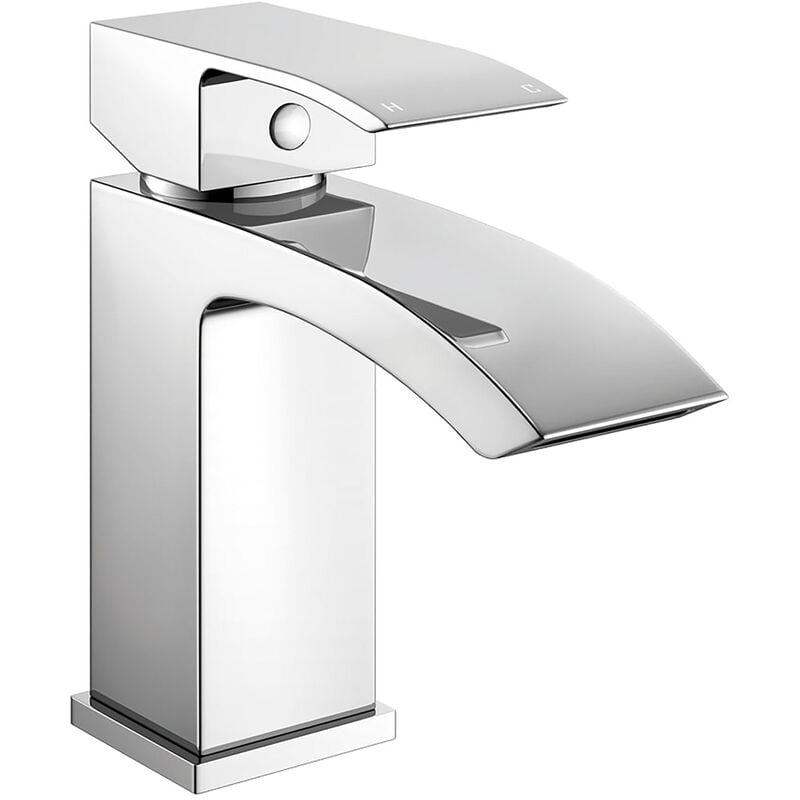 Luxury Modern Curve Standard Mono Basin Mixer - Chrome