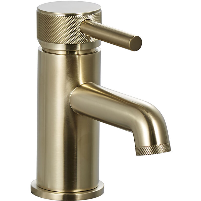 Luxury Modern Mono Basin Mixer - Brushed Brass