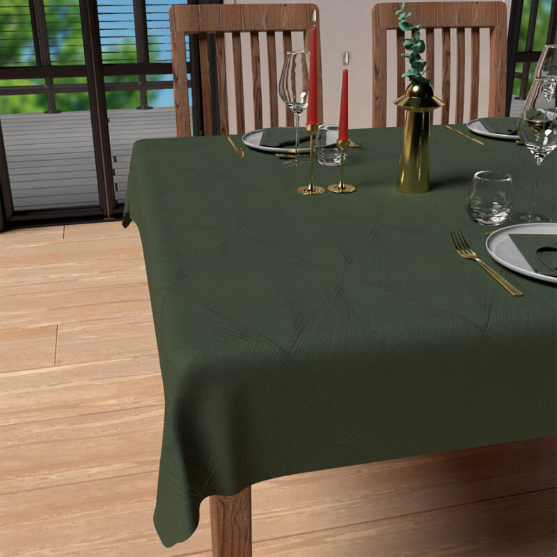 Nappe rectangle anti-tâches 150x250 cm LUXURY vert, par Soleil d'Ocre Nappe rectangle anti-tâches 150x250 cm LUXURY vert, par Soleil d'Ocre