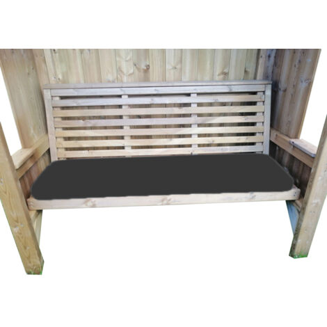 Luxury Piped Waterproof Seat Pads - Triple Grey Cushion - Outdoor Cushion for Garden Furniture