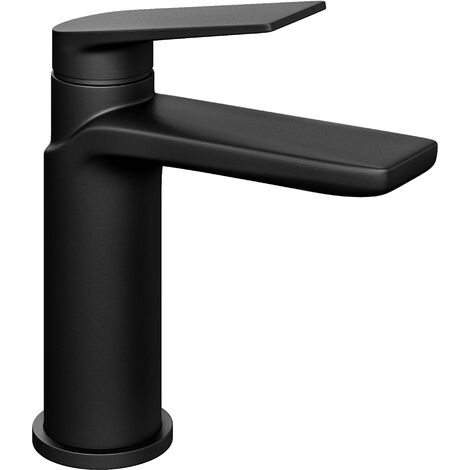 Luxury Sleek Modern Standard Mono Basin Mixer - Black