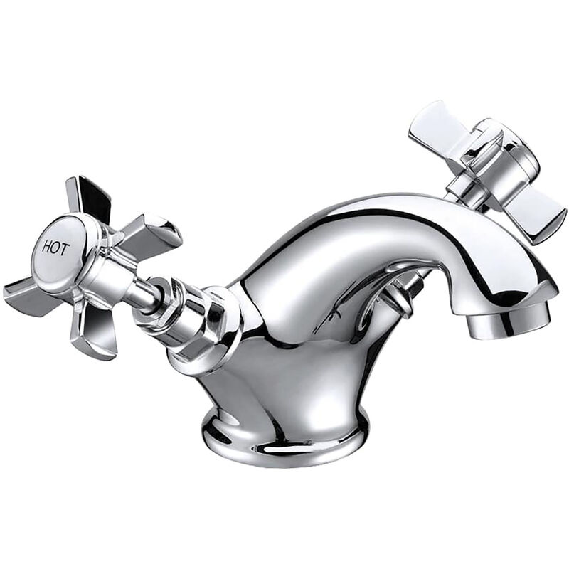 Luxury Traditional Mono Basin Mixer - Chrome