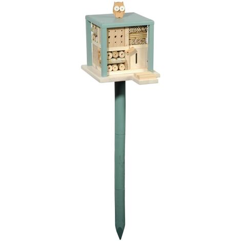 LUXUS-INSEKTENHOTELS Hotel insectos con soporte Cube Friendly Owl Inn LUXUSINSEKTENHOTELS - Multicolor