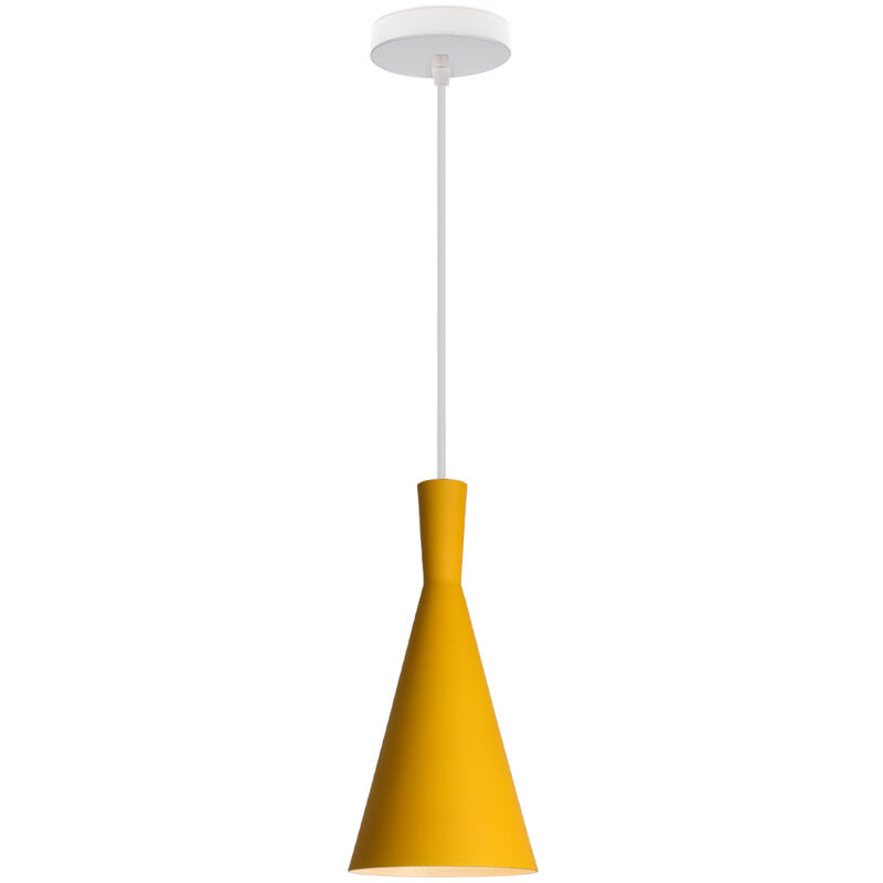 

Wottes - Luz colgante moderno creativo E27 lámpara colgante decorativo dormitorio sala de estar (amarillo) - Amarillo