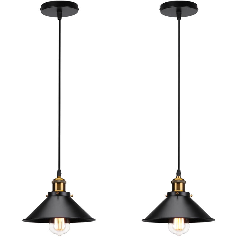 

Lámparas de Colgar Retro 22CM Lámparas de Colgar Industrial Colgante de Luz Simple Lámpara de Techo Nostalgia Vintage Lámparas de Colgar de Hierro de