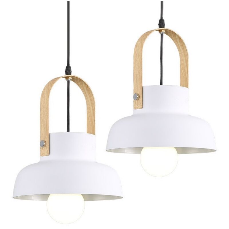 

Luz colgantede ajustable creativa moderna, lámpara colgante industrial metal retro iluminación café dormitorio 3 luces Blanco - Blanco