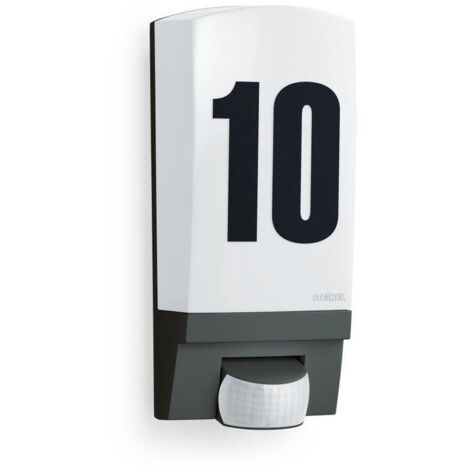 Luz Con Sensor de Exterior L 1 Negro Número de Casa Steinel