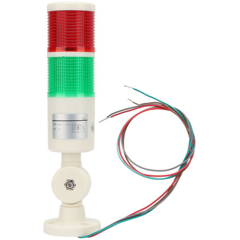 Luz de advertencia LED roja/verde CNC de 24 V con zumbador BEM-X-50-2K-D para máquinas y equipos.
