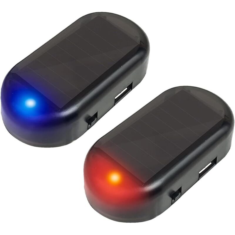 Luz de alarma para coche, alarma solar para coche, luz LED de alarma para coche, luces de alarma simuladas, luz de alarma antirrobo, alarma falsa 
