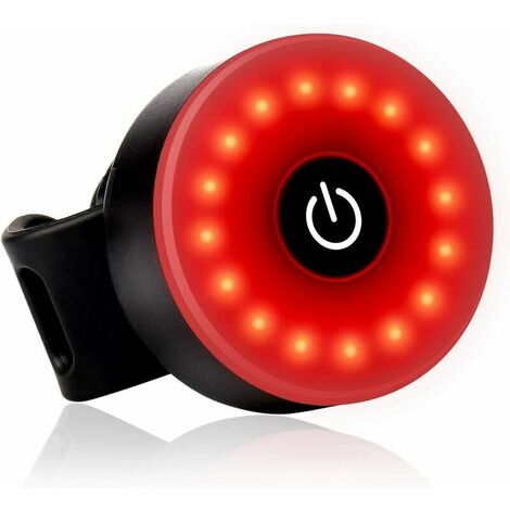 Luz de bicicleta Luz trasera intermitente LED Luz roja potente 5 modos de iluminación - Batería recargable USB resistente al agua para ciclismo, bicicleta de montaña, scooter, etc.