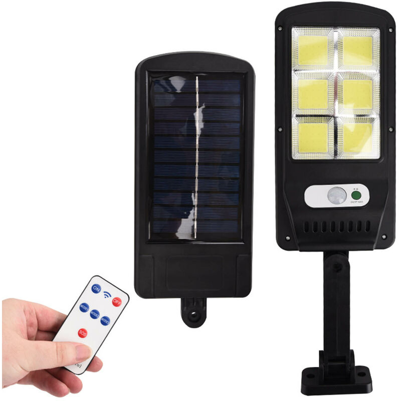 

Luz de calle solar sensor luz de pared LED de jardin inteligente con iluminacion de control remoto COB luz fuerte luz de calle pequena Farola grande