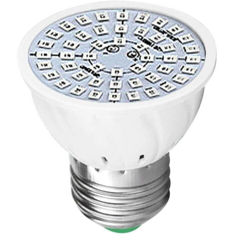 Luz de cultivo de 60 LED E27, luz de espectro completo para plantas de interior, jardinería, plantas de interior, suculentas y jardín.