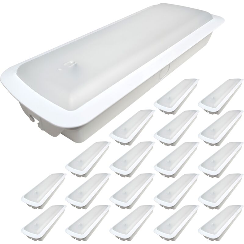 

Luz de Emergencia LED 3W con función Permanente 7W. Empotrable o Superficie | Blanco Frío 6500K - Pack 20 Uds. - Blanco Frío 6500K