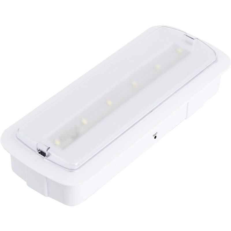 

Luz de Emergencia LED 3W + Kit Techo Luz, Permanente / No Permanente con Autotest y Boton Test PC.PC - PCPC
