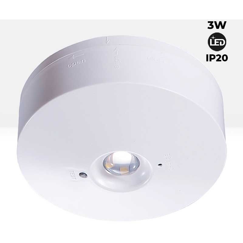 Lampe de secours et permanente led de surface 150lm 2,5W - 3 Lampe de secours et permanente led de surface 150lm 2,5W - 3