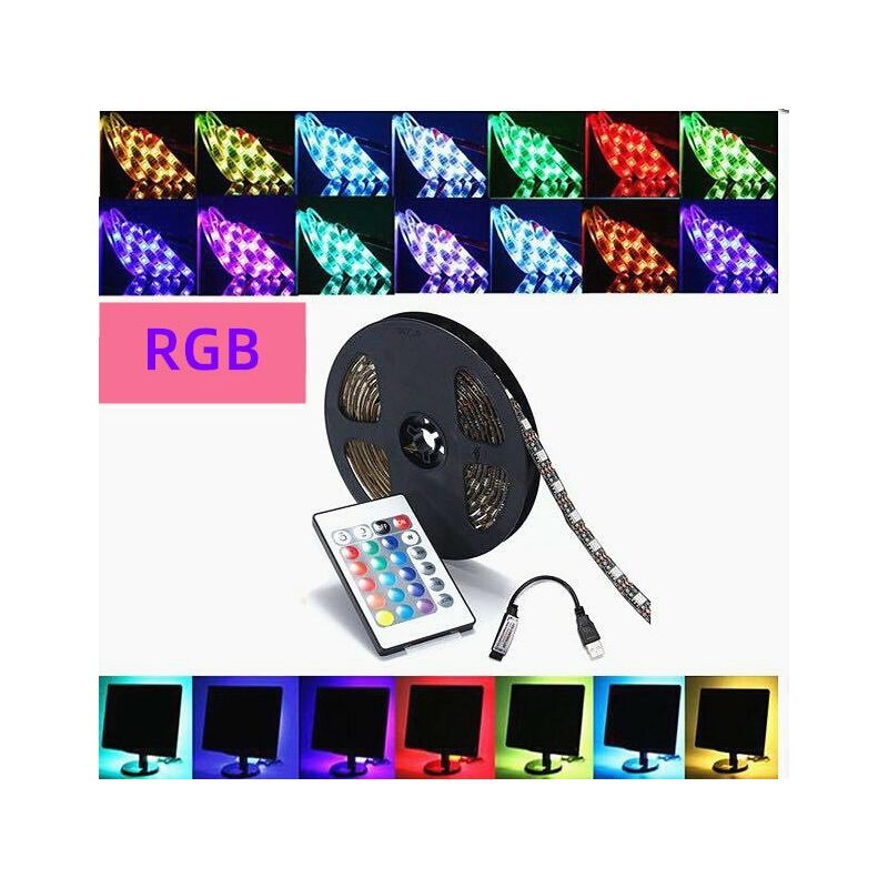 

Luz de fondo de TV, con 5VRGB, barra de luz, control de infrarrojos USB de 44 teclas