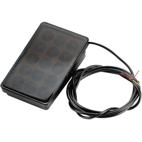 Luz de freno LED de 15 LED para coche, estilo F1, carcasa universal, luz piloto, alerón trasero, luz de freno LED, luz trasera, carcasa negra