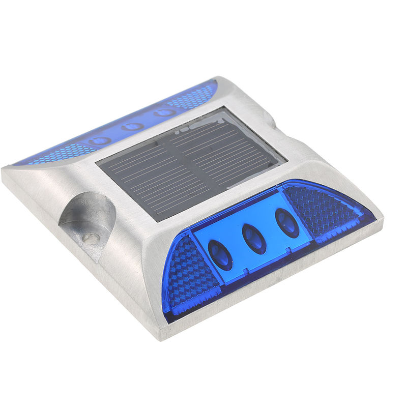 

Luz de lampara de calzada con energia solar, 2W, 6 LED,Azul