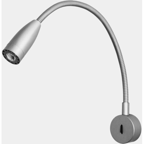 Luz de lectura Bed Round LED 3.5 Blanco cálido - 3000K ON-OFF Níquel satinado 115lm