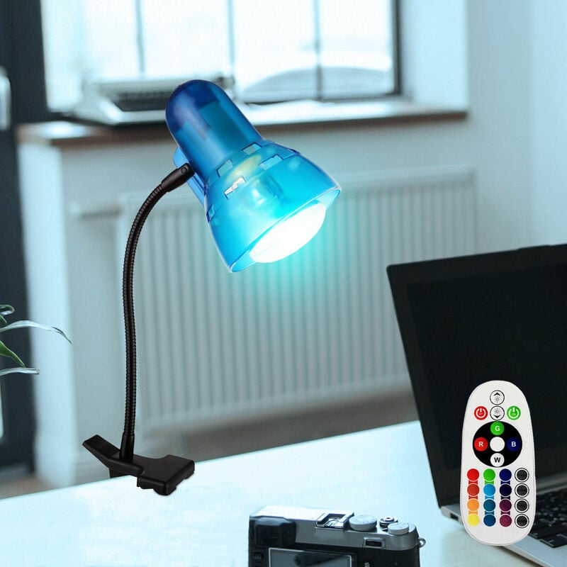 

Lámpara de lectura, foco de sujeción, habitación infantil, lámpara flexográfica, control remoto en un juego que incluye lámparas LED RGB