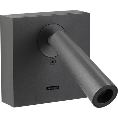 Luz de lectura gamma mix&match square led 2.2w 2700k gris urbano 137lm