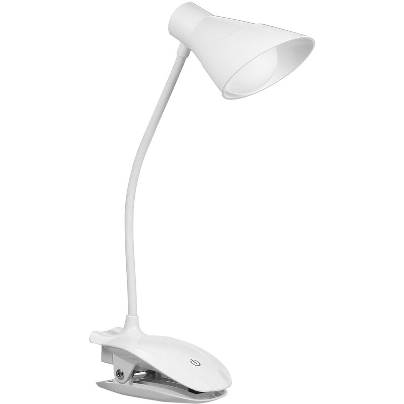 

Happyshopping - Luz de lectura LED con clip, lampara de lectura recargable por USB, con control tactil elegante