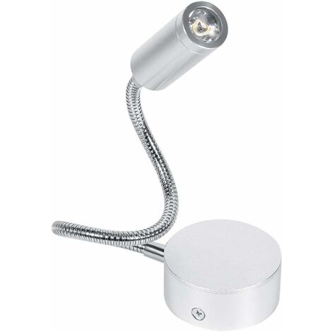 Luz de lectura LED, Lámpara de lectura montada en la pared junto a la cama Luces de cama LED Luz de trabajo de lectura con cuello de cisne flexible (blanco cálido-3W)