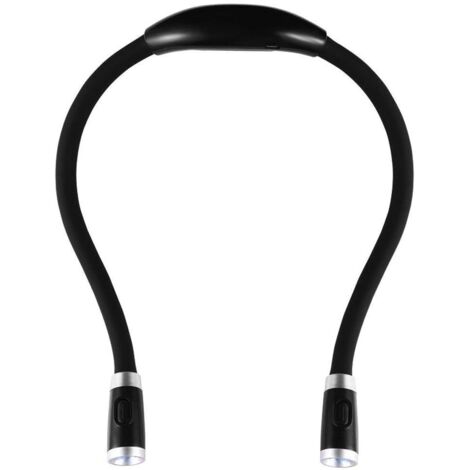 Luz de lectura recargable, luz nocturna para el cuello, manos libres, con 3 niveles de brillo ajustables (cable USB incluido) [Clase energética A+++]