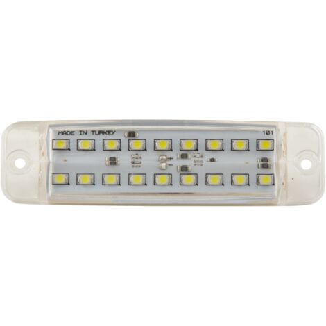Luz de marcador lateral LED 18 LED 12-24V 100mm, color blanco