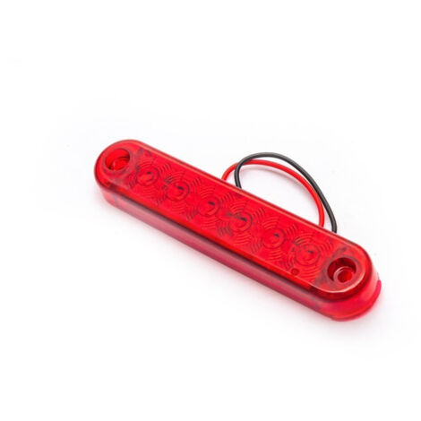 Luz de marcador LED 6 LED FR0173K 12-24V 100mm, color rojo.