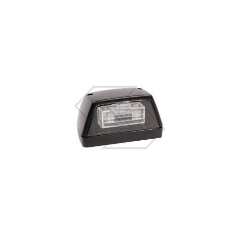 Luz de matrícula LED 12 voltios cuerpo negro para tractor agrícola