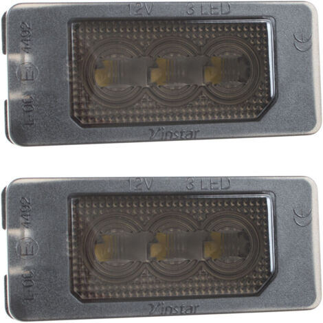 Luz de matrícula LED para BMW E39-E93, F10-34, 2 piezas, cristales tintados