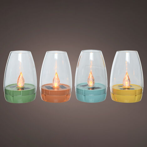 Velas LED Multicolor Efecto Llama con Mando Lendles InnovaGoods 3 Unidades  - Gardeneas