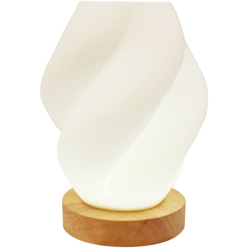 

Luz de noche Decoracion de escritorio Lampara de noche Lampara de mesa con base de madera Control remoto Fuente de alimentacion USB para oficina