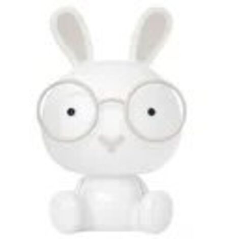Luz de noche infantil LED Conejito 2,5W RGB + luz día batería recargable Blanco