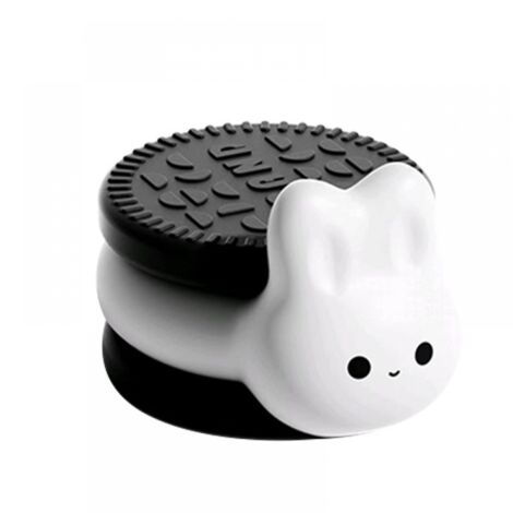 Luz de noche LED con forma de conejo de galleta Oreo, lámpara de noche de silicona para niños, adecuada para juguetes decorativos, regalos navideños