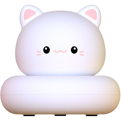 Luz de noche para niños, oso, conejo, bebé, linda luz de noche para el hogar, guardería, lámpara LED de dibujos animados USB, regalo de Navidad, gato