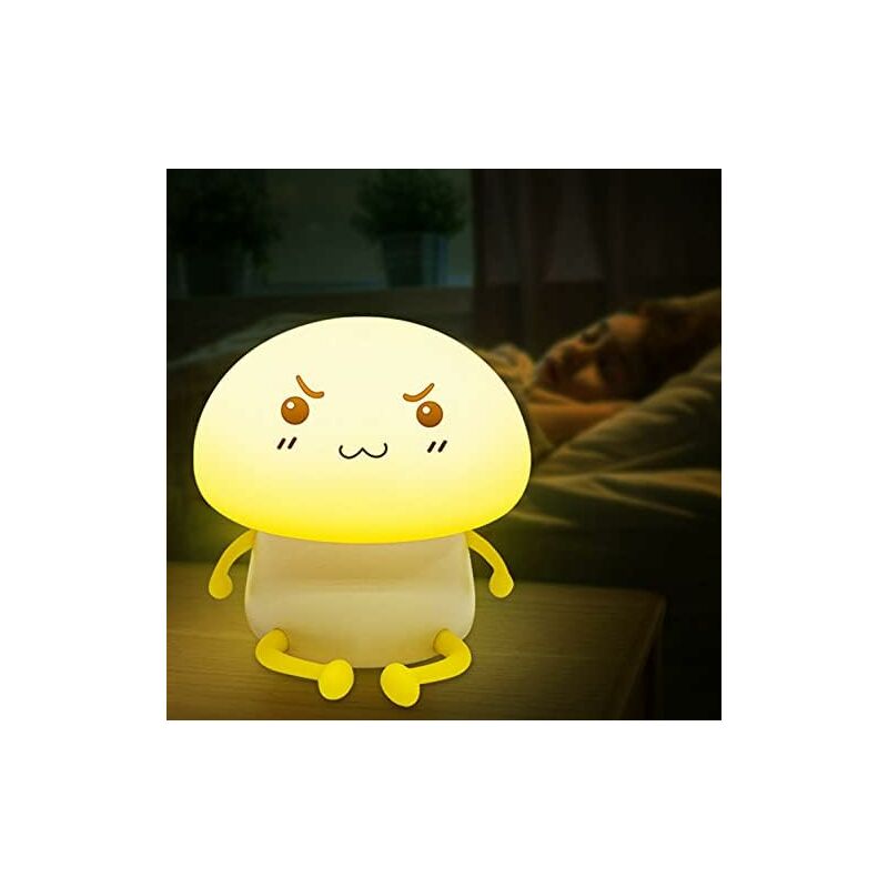

Abcrital - Luz de noche para niños Luz de noche para bebé, Luz de noche LED portátil Lámpara de silicona USB para dormitorio Juguete de regalo Luz